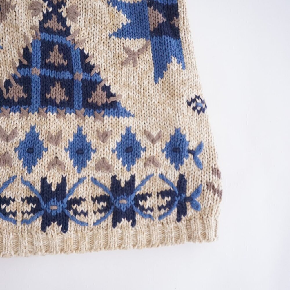 Vintage St Johns Bay Ramie Cotton Knit Vest Eclectic Grandpa Southwestern 1X - Picture 3 of 10